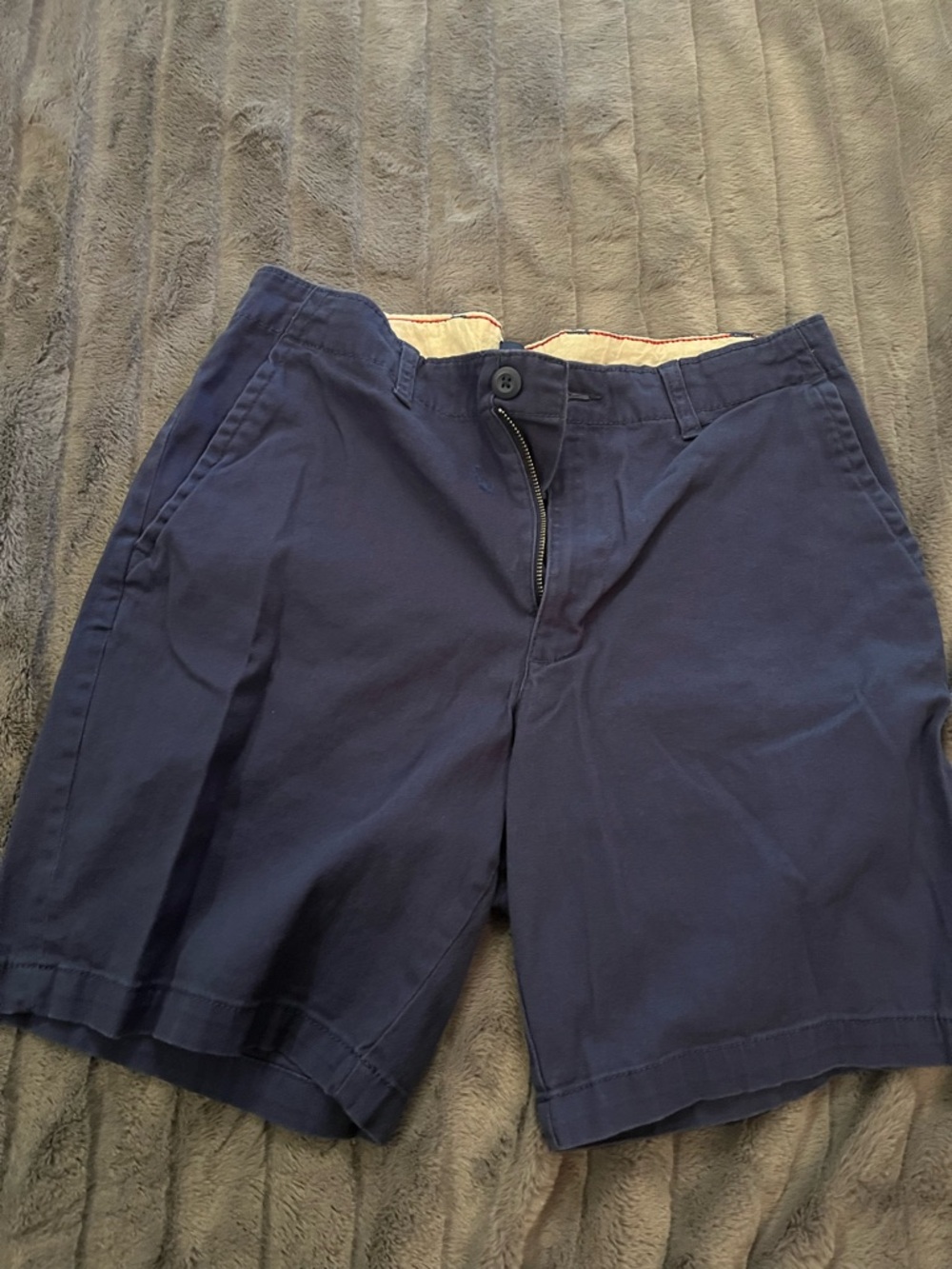 Men's Flat-Front Navy Shorts